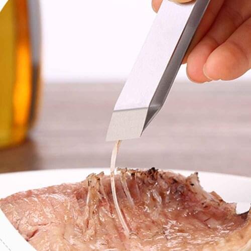 Stainless Steel Fish Bone Tweezers Remover Pincer Clip Puller Tongs Pick-Up Chicken Kitchen Gadgets Utensils Seafood Tool Clamp