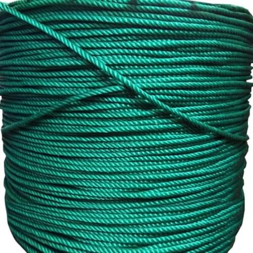 4/5/6mm Sunscreen High-Strength Nylon Weave Guardrail Rope Tied Advertising Goods Anti-Sun Waterproof Green Polyethylene Cord