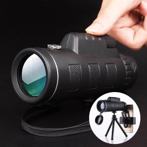 Telescope Monocular 40X60 Zoom High Quality Waterproof with Smart Phone Holder Telescope Tripod for Outdoor Camping Hunting