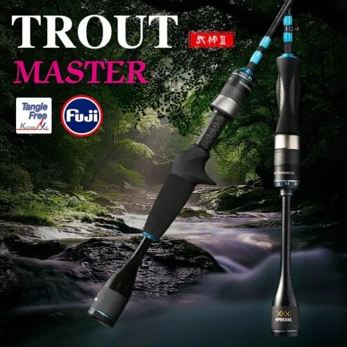 TSURINOYA MASTER III Fishing Rod 1.4m 1.68m UL Power FUJI Parts Stream Trout Rod Line2-6lb Lure WT2-7g Spinning Casting Lure Rod