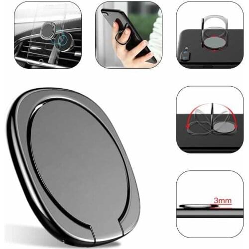 Vertical Universal Ring Phone Stand Desktop Stand Metal Bracket 360 Flexible Rotation Finger
