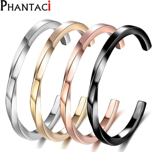 No Fade 316L Stainless Steel Cuff Women Bracelets & Bangles High Quality Brand Designer Bangle Ladies Fashion Open Metal Jewelry