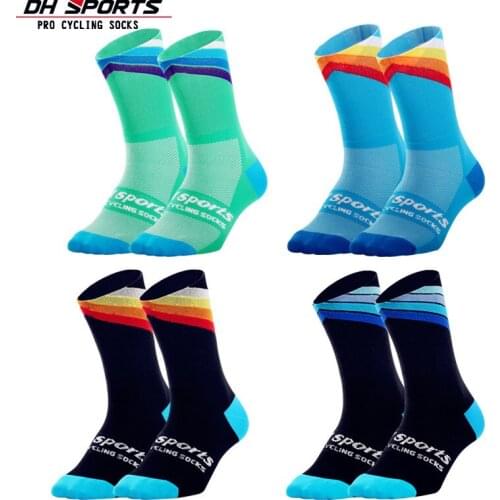 DH Sports Summer Men Women Cycling Socks Breathable Basketball Football Socks Professional Racing Road MTB Bicycle Socks 39-46