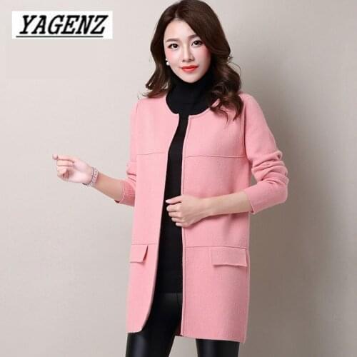 New Women Knitted Sweater Cardigan 2019 Spring Autumn Long Sleeve O-Neck Slim Knitted Sweater Coat Korean Women Sweaters Outwear