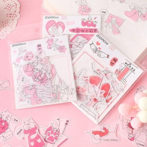40 pcs/lot DIY Mini Cute Scrapbooking Decorative Stickers Paper Kawaii People Journal Diary Stationery Sticker Korean Supplies