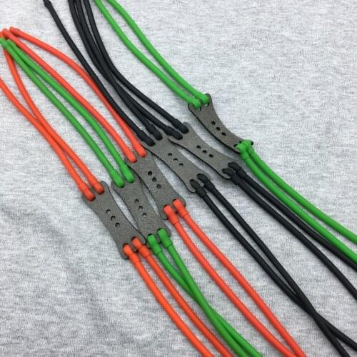 5 pieces of 1745 two-card slingshot competition using microfiber leather pockets to rebound latex rubber bands