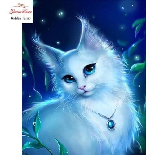 5D DIY Diamond painting Anmial Cat Full Square Diamond embroidery Cross stitch Diamond crystal Wall Painting