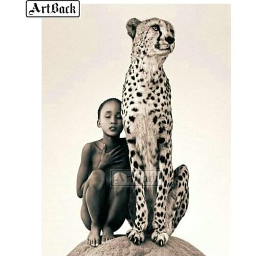 New 5d diy diamond painting leopard kids full square drill set diamond mosaic 3D decorative artwork animal ARD479