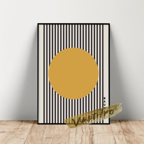 Bauhaus Abstract Illustration Canvas Painting Exhibition Museum Poster Art Prints Nordic Modern Bedroom Wall Stickers Home Decor