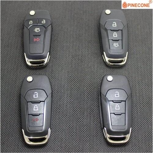 PINECONE for FORD MONDEO FOCUS FUSION MK2 MK7 EXPLORER RANGER Key Case 2/3/4 Button HU101 Blade Replace Car Key Fob Shell