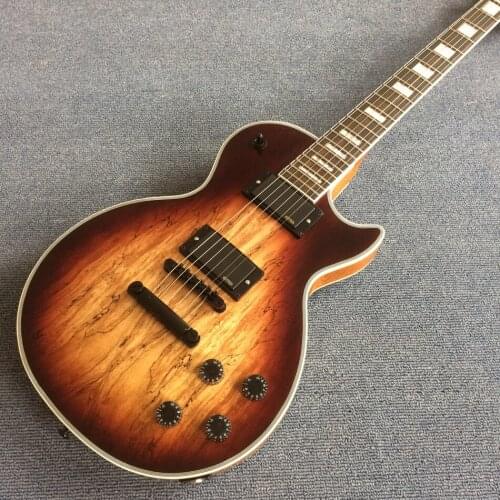 Electric guitar, Rosewood fingerboard,Black hardware, Decaying wood guitar, Solid mahogany body , Free shipping181205