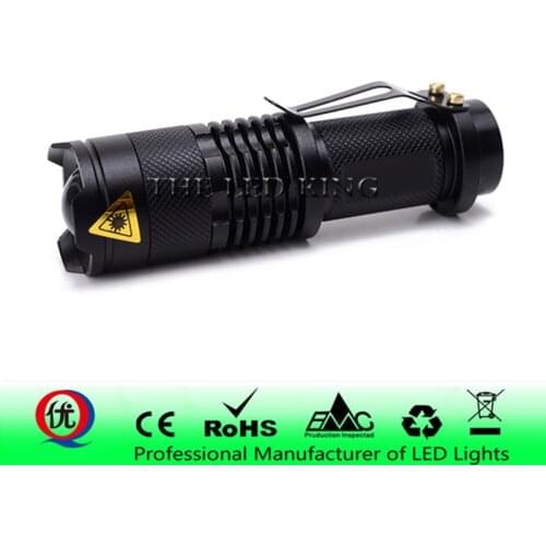 Adjustable Focus Mini Flashlight CREE Q5 2000 Lumens LED Flashlight Torch Lantern AA 14500 Torch Linterna LED Mount