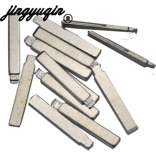 Jingyuqin 10PCS Remote Folding Flip Uncut Car Key Blade 54# Blade for Peugeot 307 Citroen Key Blank Replacement