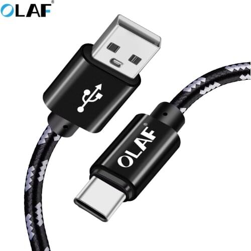 OLAF USB C Cable 1M 2M 3M Fast Charging Type-C USB 3.0 Data Cord cable For Samsung S9 Redmi Note 7 Mobile Phone Charger Cables