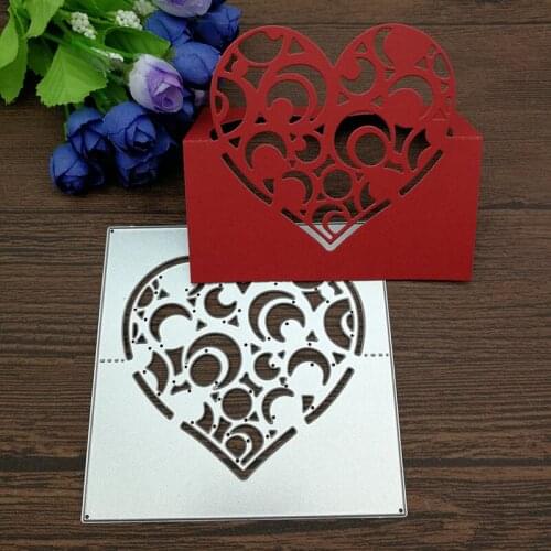 Flower heart Frame Metal Dies Scrapbooking Metal Cutting Dies Craft Stamps die Cut Embossing Card Make Stencil Frame