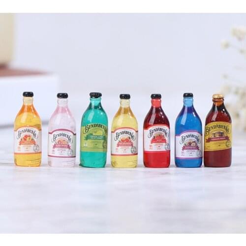 10Pcs/lot 1/12 Dollhouse Miniature Mini Simulation Drink Bottle Accessories Decor Furniture Model Toys Children Gifts