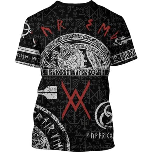 Viking symbol - odin Tattoo 3D Printed men t shirt Harajuku Fashion Short sleeve shirt summer streetwear Unisex tshirt tops WS06