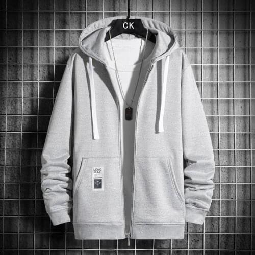2021 spring and autumn mens casual Hoodie outdoor sports long sleeve coat