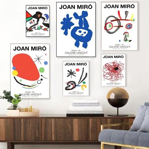 Joan Miro Gallery Color Block Minimalist Wall Art Canvas Painting Nordic Posters And Prints Wall Pictures For Living Room Decor
