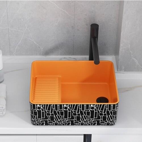 Bathroom Hotel Sink Art Basin Above Counter Mounting Single Bowl White Wash Basin 4032