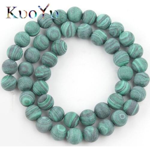 Natural Stone Matte Malachite Peacock Beads Loose Spacer Beads For Jewelry Making DIY Bracelet Necklace 15"Inches 4/6/8/10/12mm
