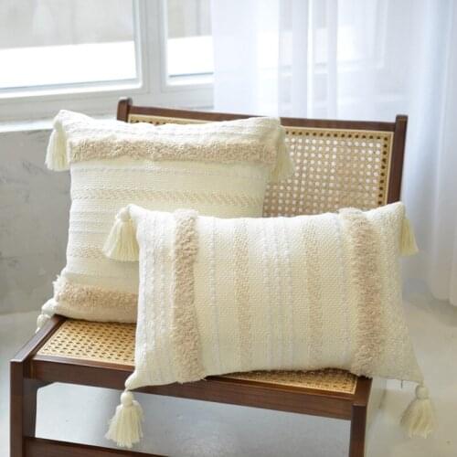 Three-dimensional Tassel Pillow Moroccan Style Nap Pillow Simple Car Sofa Cushion Almofada Cojines Almofadas