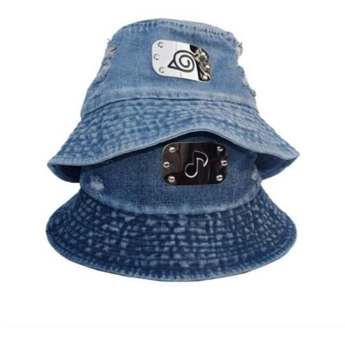 2021 Fashion Bucket Hats Women Summer Sunscreen Panama Denim Hat Men Sunbonnet Outdoor Anime Logo Fisherman Hat Beach Cap