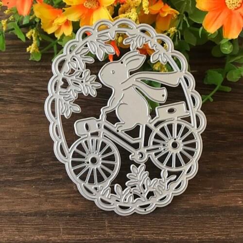 Easter Bunny Wreath Metal Cutting Dies Stencil Scrapbooking DIY Album Stamp Card