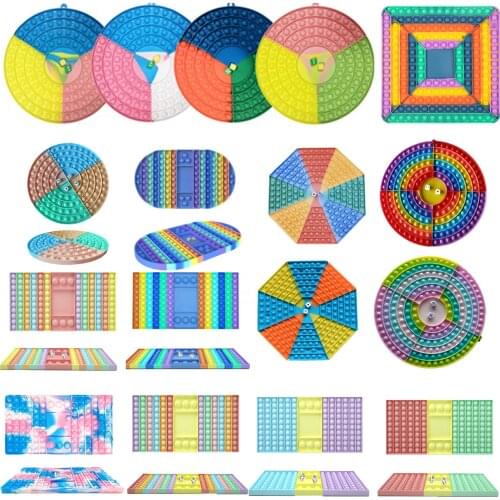 Pop Fidget Toys Simple Dimple Antistress Sensory Chess Dimpel+dice Big Size Adult and Kid Toy Interactive Game Dropshiping