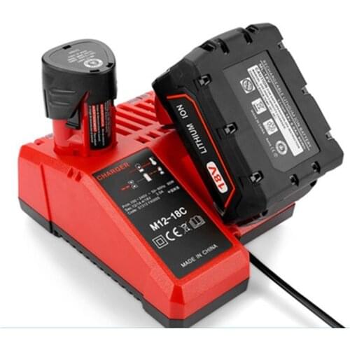 Portable M12-18C Li-ion Battery Charger for Milwaukee 12 V 14.4V 18V C1418C 48-11-1815/1828/1840 M18 M14 M12 Lithium Battery