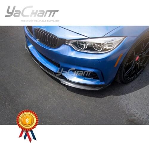 Plain Carbon Fiber Front Bumper Lip For 2014-2017 4 Series F32 F33 F36 M-Sport Bumper VRS Style Front Lip