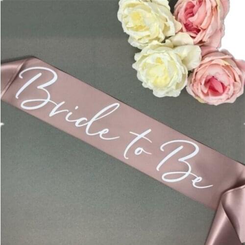 Pink Purple Bride To Be Sash Bridal Shower Hen Party Decoration Supplies Bachelorette Party Accessories nn39