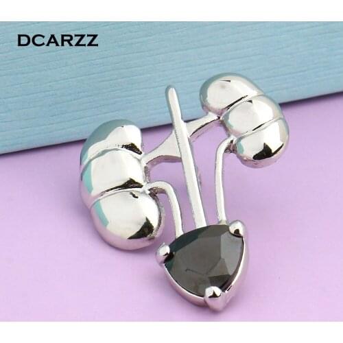 Silver Color Anatomical Kidney Pin Rhinestone Brooch Nephrology Badge Gift for Doctor/Nephrologis Anatomy Jewelry Wholesale