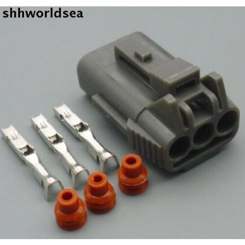 Shhworldsea 5/30/100sets kit 3pin 3way 1.5mm auto wiring connector 7123-7730-40