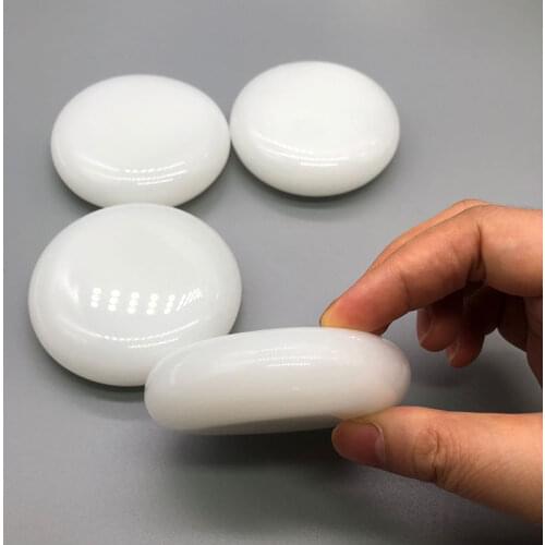 White basalt jade massage SPA volcanic energy stone hot compress oil energy beauty face body scraping care salon 8*6*2cm free