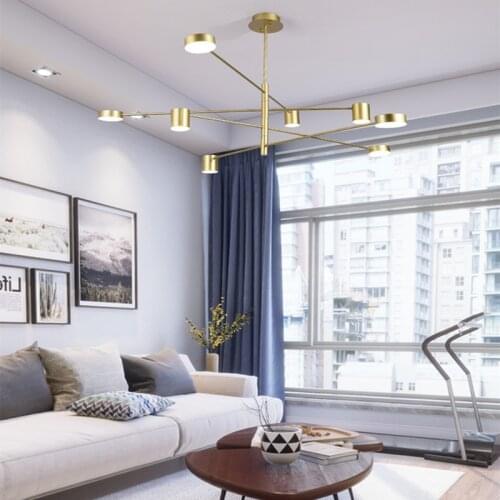 LED Chandelier Lighting Modern Fashion Black Gold White Hanging Lamp Long Lights for Hall Kitchen Living Room Loft Bedroom Light