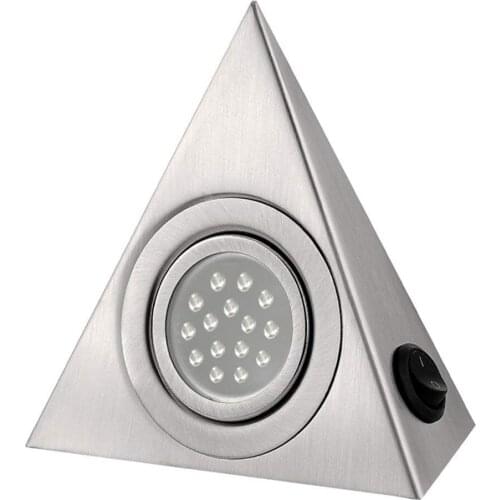 LED Closet Wall Lamp Kitchen Under Cabinet Hotel Counter Lighting Triangle Light Stainless Steel Downlight For Wardrobe Cupboard