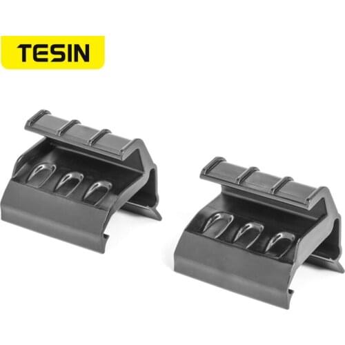 TESIN 2Pcs Car Left & Right Rear Window Soft Top Retainers Clip For Jeep Wrangler JK 2007-2017 Black Car Interior Accessories