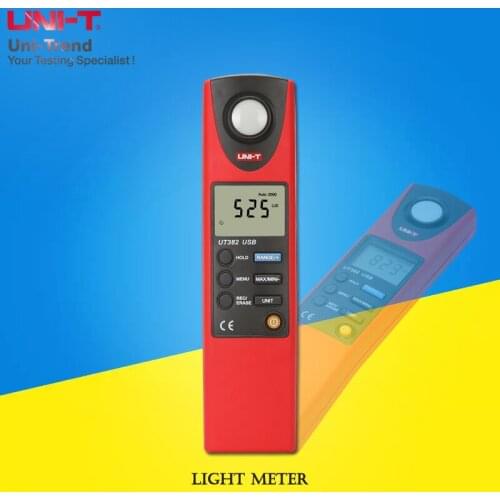 UNI-T UT381/UT382 Light Meter; Light intensity (illuminance) tester / Luminance meter / Lux meter