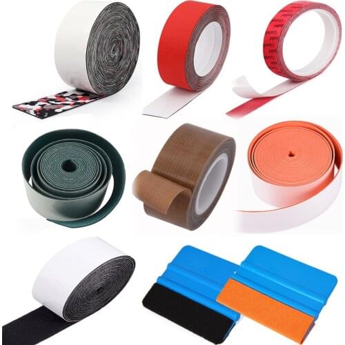 EHDIS Vinyl Squeegee No Scratch Protective Edge Cloth Carbon Fiber Film Install Window Tint Scraper Waterproof PTFE Protector