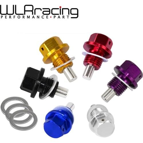WLR RACING - M12x1.5 M12x1.25 M14x1.5 Magnetic Oil Drain Plug &Oil Drain Sump Nut (A lot of colors available) ODP12125/1215/1415
