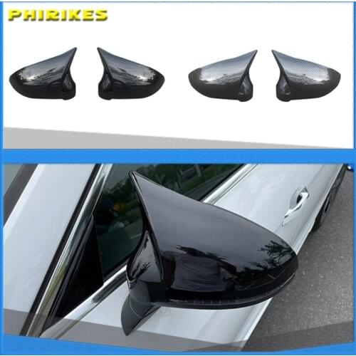 Black Side Wing Mirror Caps For Audi A4 A5 B9 2017 2018 2019 S4 S5 RS5 allroad Quattro replace Covers (Glossy Pearl Black)