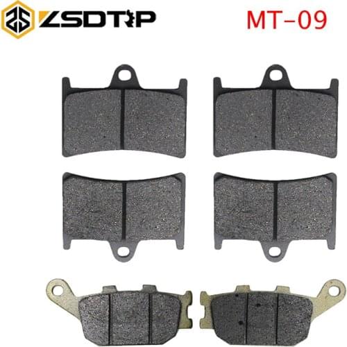 ZSDTRP 3 Pairs Semi-Metal Motorcycle Brake Pads Set For Yamaha MT-09 MT09 2014 2015 2016 Front Brake Pad and Rear Brake Pad