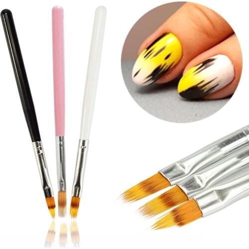 1pcs Nail Art Brush Gel Brush For Nail Art Ombre Soft Gradient Brush For Manicure Nail Polish Drawing Painting Decor Pen LA285-1