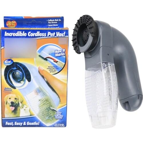 2Pcs/Lot Electric Pet Hair Sucker Portable Vacuum Fur Cleaner Hair Remover Puppy Cat Grooming Suction Device Pet Brush