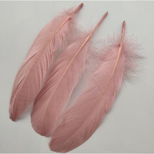 Hot 20pcs Beautiful Purple Powder Hard Goose Feathers 15-20cm/6-8inch Christmas Decoration Clothing Shoes Hat Accessories