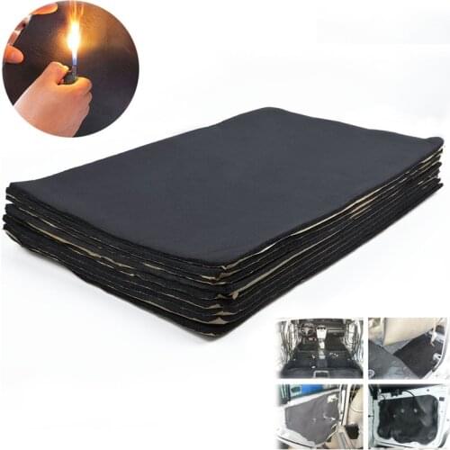 200*50cm 0.3/0.6/1cm Car Sound Hot Deadener Mat Noise Proof Bonnet Insulation Deadening Engine Firewall Heat Foam Cotton Sticker