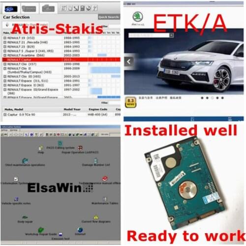 2021E T/ K 8 .2 Support Online Update V/A/ G Car ElsaWin 6.0 2016 Atris-Stakis Vivid Workshop Data 2018.01v Install on 500gb HDD