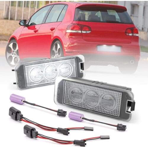 2X LED License Number Plate Light For VW Golf IV MK4 MK5 MK6 MK7 For Passat 4D B6 4D B7 CC For Seat Ibiza Leon Altea Exeo