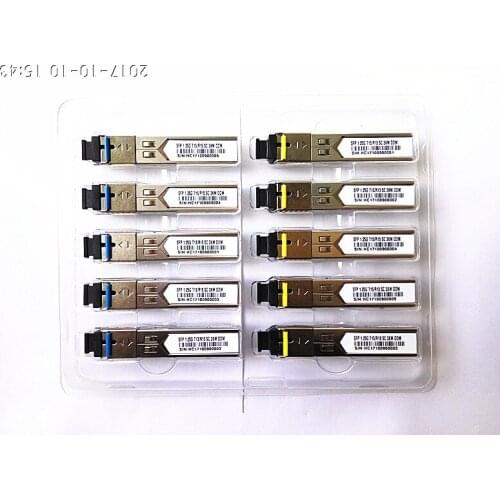 3 km WDM BiDi SFP 1G DDM LC/SC GLC-BX-D GLC-BX-U 1310/1550 -10pc 5pair (5+5)